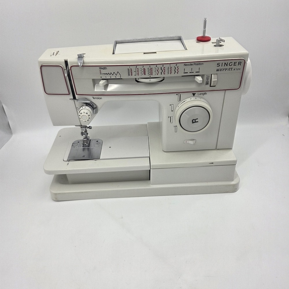 Singer Merritt Model 8734 Sewing Machine 8 Settings Tested No Foot Pedal Power